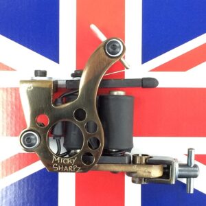 Stainless Steel Micro Dial Tattoo Machine - Oil Blacked
