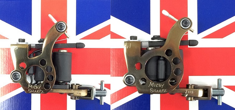 Stainless Steel Micro Dial & T Dial Tattoo Machine - Oil Blacked